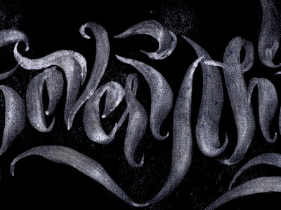 Typeverything hand drawn lettering script swashes typography