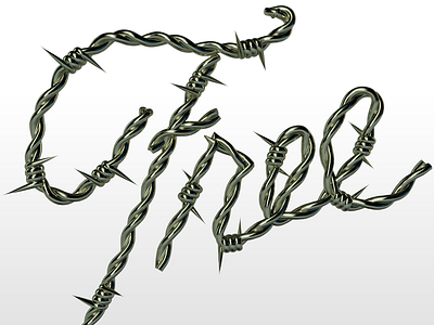 Free barbwire editorial free lettering typography