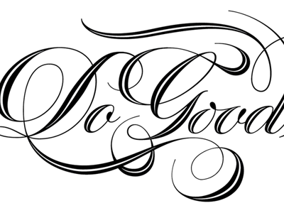 Do Good andreirobu.com lettering script swashes type typography