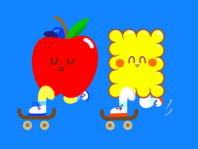 Stickers andreirobu.com apple biscuit fun icons robu skate skateboarding stickers