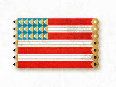 American Illustrators editorial flag illustration magazine newspaper pencils us usa