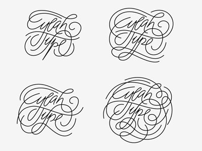 Yeah Type lettering script swashes type typography wip