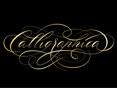 Calligraphica lettering script swashes type typography wip