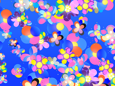 Flowers colorful flowers generative key art key visual robu