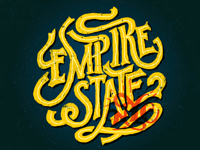 Empire State lettering type typography
