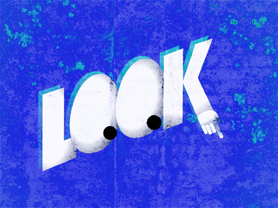 Look doodle eyes illustrated lettering type typography