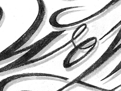 Sneak peek graphite hand drawn lettering paper