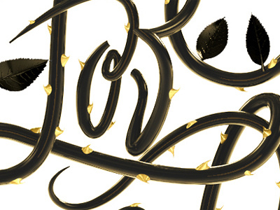 Love 3d lettering typography wip