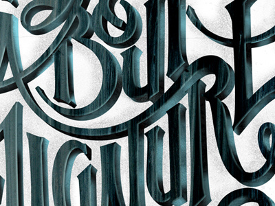 The Ligatures lettering script swashes texture type typography