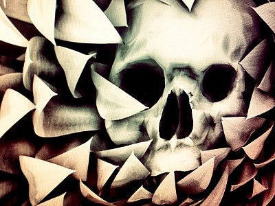 Skull 3d flower skull wip