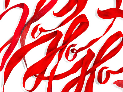 HoHoHo bold lettering script swashes type typography