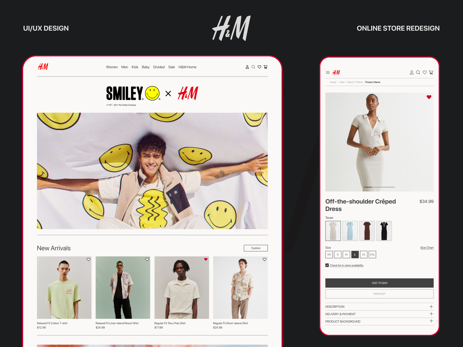 H M Online Store Website Redesign by Pranjay on Dribbble