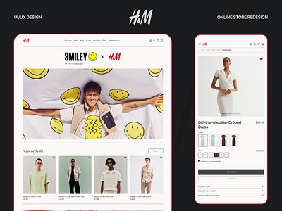 H&M Online Store Website Redesign app design design ecommerce hm ui ui design uiux uiux design ux design website website design