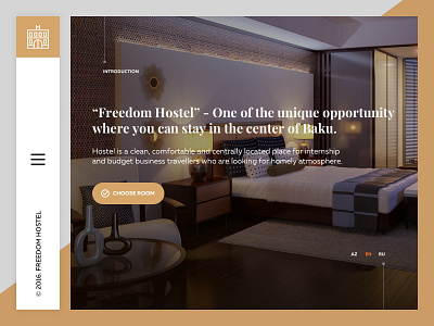 Freedom Hostel azerbaijan baku clean hostel minimal ui ux website