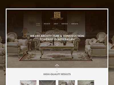 Baroque Style architecture azerbaijan baku construction clean ui ux website