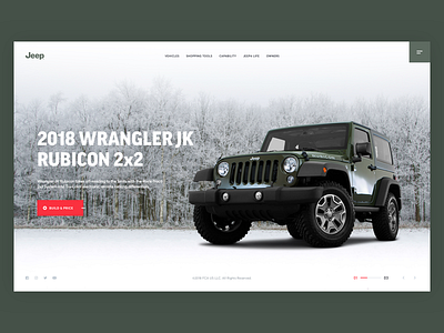 Jeep Wrangler auto car concept design interface jeep offroad rubicon web wrangler