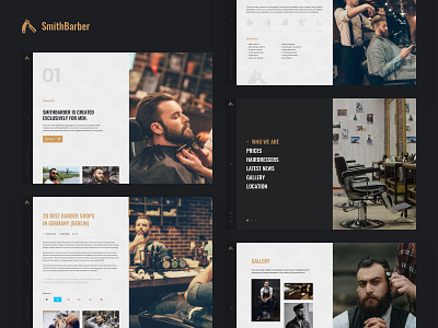SmithBarber - Barbershop azerbaijan baku barber barber shop barbers barbershop concept hair hair salon haircut hairstyle interface man ui uiinspiration ux uxinspiration web website website design