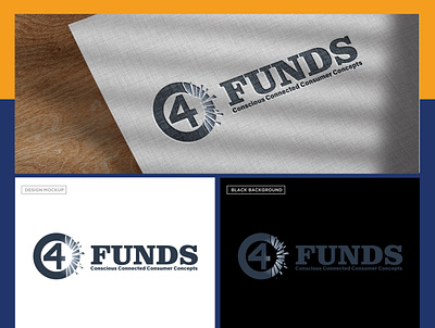 C4 Funds branding design flat logo typography