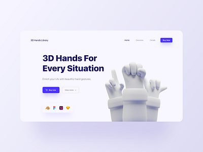 3D Hands E-Commerce Web Design