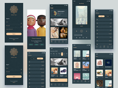 Islamic Education App UX-UI appdesign design illustration islamic minimal mobile mobile app mobile app design smooth ui uidesign userexperience userinterface ux uxdesign