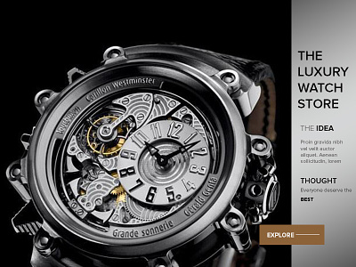 Elegant Luxury Watch Store Slider banner elegant luxury slider ui ux watch