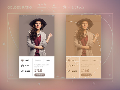 Golden Ratio in UX/UI Design appdesign design ecommerce geometry golden mobileapp ratio ui ux