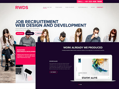 RWDS corporate interaction job landingpage minimal smooth ui userexperience userinterface ux webdesign