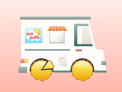 Sun Puffs (Egg Tart Food Truck) branding design dribbbleweeklywarmup figma foodtruck practice weeklywarmup