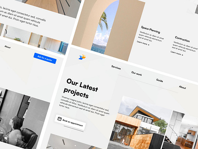 Construction website UI design ui ux