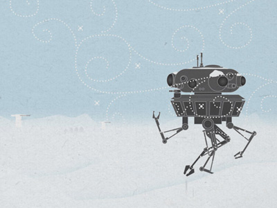 Empire empire strikes back hoth illustration probe droid snow star wars