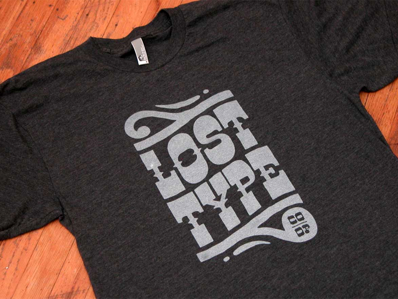 Lost Type Tee Shirt by dan gneiding on Dribbble