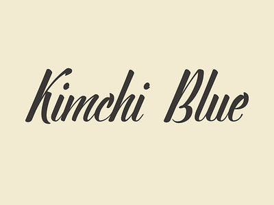 Kimchi Blue Logo Type apparel branding brush pen custom logo logo type script type vector