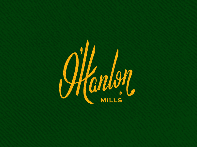 O'Hanlon Mills [GIF] apparel branding custom labels lettering logo type