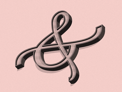 & 3d ampersand custom lettering noise shadow skilshare texture