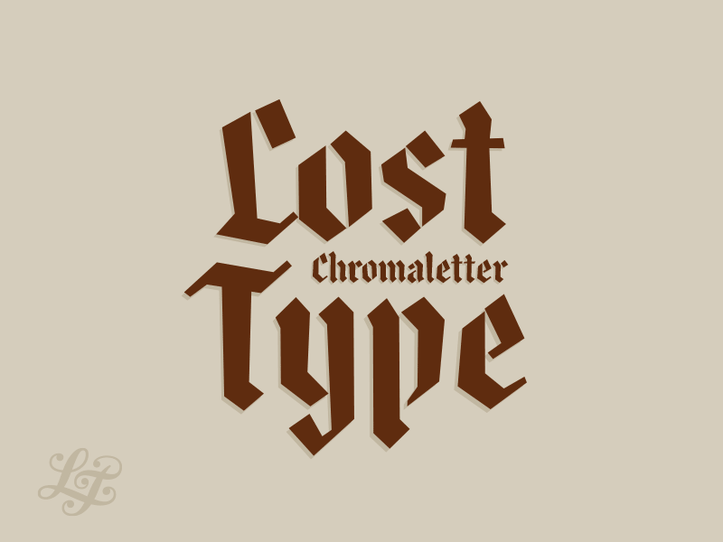 Chromaletter blackletter chromatic font inline lost type losttype no curves type
