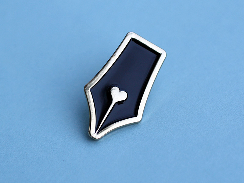 Lettering Love Pen Nib Pin caligraphy type lost enamel pin pen nib love