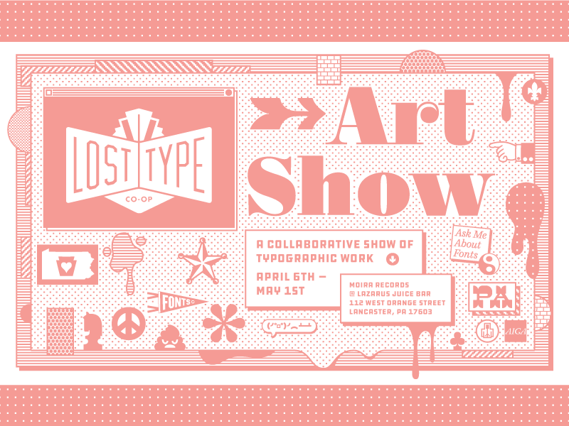 Lost Type Art Show! lost type art pennsylvania