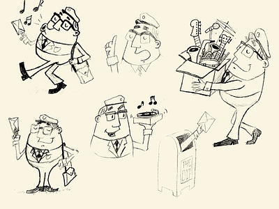 Mail Carrier Sketches