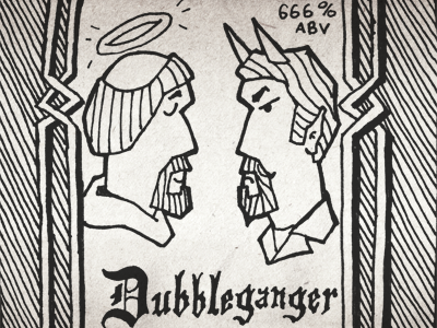 dubbleganger beer label