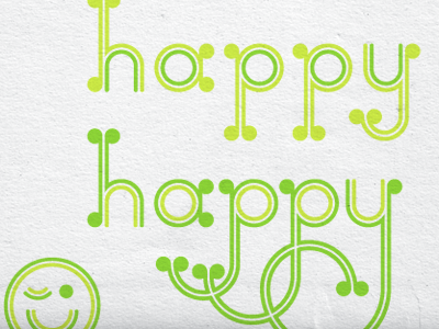 Joy Joy font green happy joy ligature type