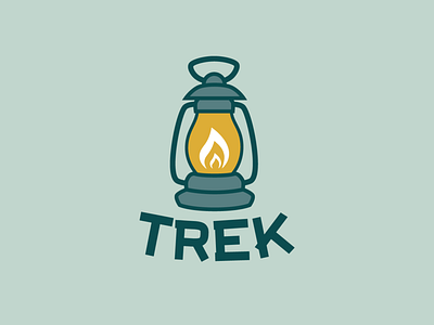Trek Logo Concept branding camping church flame icon lantern logo vector