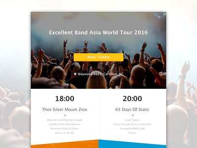 Concert Event Minisite Web Poster booking ticket event minisite poster web