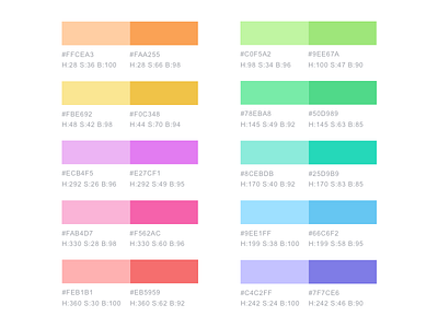 Soft Color Palette For Charts by Emery_Lin on Dribbble