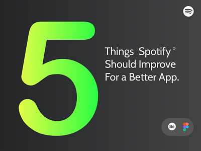 5 Things Spotify Should Improve For a Better App app design design app figmadesign illustration music app spotify ui ux website