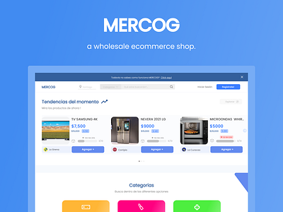 MERCOG | Wholesale Ecommerce Shop app behance branding creative design dribble figmadesign offer shop ui ux web wholesale
