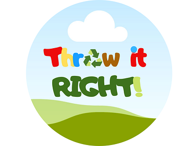 Throw it Right branding design illustration logo