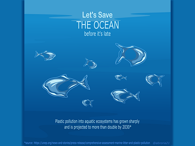 Let's Save the Ocean design graphic design illustration inkscape sea self taught