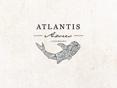 atlantis azzure art atlantis beach classic design dive graphic design illustrator ocean scuba sea shark shirt vector vintage