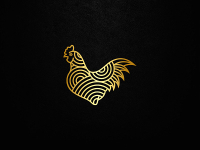 chickgold art branding cafe chicken classic food gold graphic design hen icon illustrator logo luxury vector