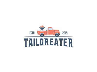 tailgreater bbq car classic graphic design illustrator logo truck vector vintage